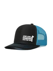 Unisex Baseball Cap with Letter & Cross Prints, Mesh Design, Adjustable Fit, Graphic Hat, Ideal for Men & Women, Perfect for Casual Outdoors