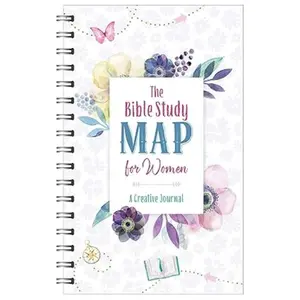 Women's Creative Bible Study Map Journal - Guided Faith Workbook with Scripture Prompts, Prayer Pages, Reflection Pages, Colorful Flat Spiral Layout for Personal Christian Devotional Insights