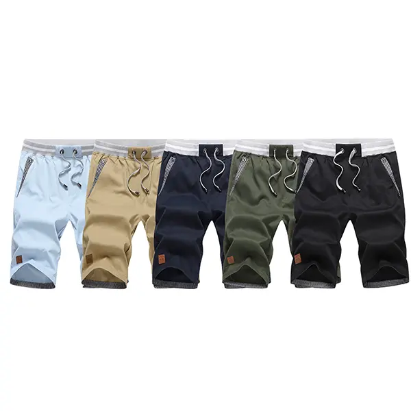 【3PCS】Men's casual athletic basic shorts, 3/4 length, slanted pocket design, for everyday wear