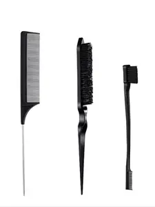 Hair Styling Comb Set, Comb Type, Teasing Hair Brush, Rat Tail Comb, Double Sided Edge & Back Brushing Comb, Hair Styling Tool for Women, Hair Tools