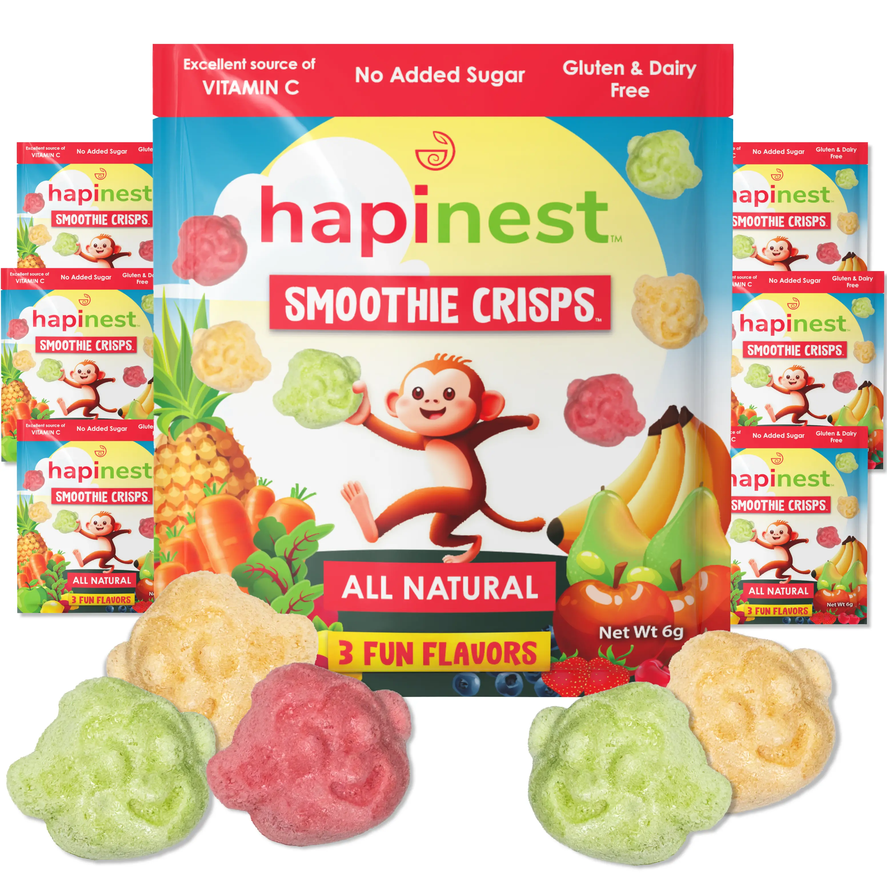Hapinest Smoothie Crisps 4 Flavor Sample Box