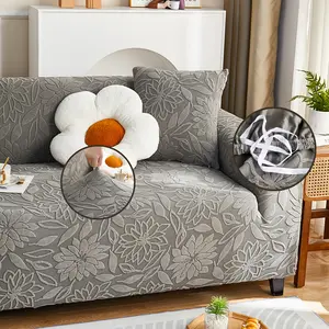 Camellia-Designed Elastic Full-Cover Sofa Slipcover, Elastic Closure Couch Dust Cover - 1/2/3/4-Seater, Modern Home Supplies for Living Room