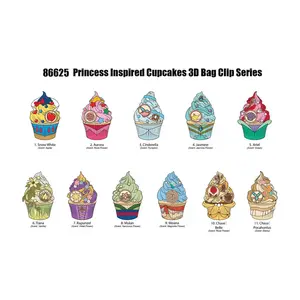 Monogram Disney Princess Cupcakes 3D Foam Bag Clips Blind Bag
