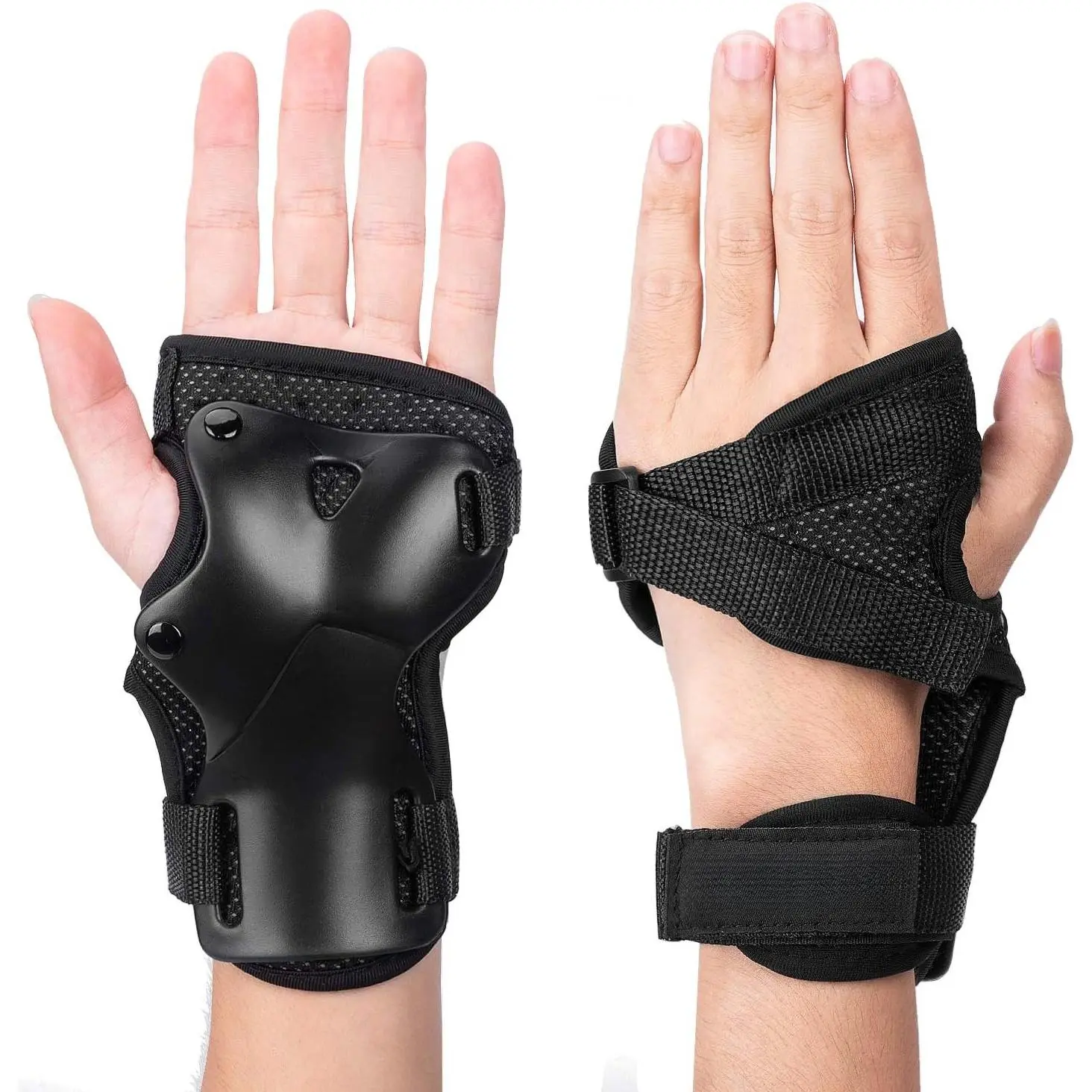 Wrist Guards for Adults & Kids, Ergonomic Breathable Design with Impact-Resistant ABS Splints for Rollerskating & BMX - Ideal Birthday & Christmas Gift, Thanksgiving, Eva Foam, Youth, Open Back, Children's Day, Roller Skating, Polycarbonate, Skateboard, I