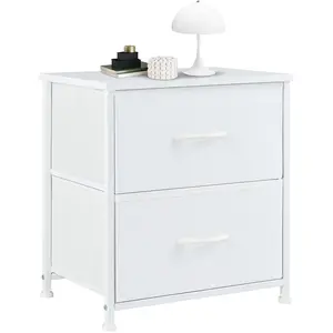 2-Drawer Fabric Storage Dresser, Nightstand for Bedroom, Closet, Storage Furniture for Adults