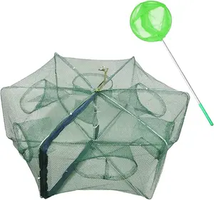 "GRAB IT NOW" 1/2 Pcs Fishing Bait Trap Foldable Crab Crayfish Fish Minnow Crawdad Shrimp Net Cast Portable