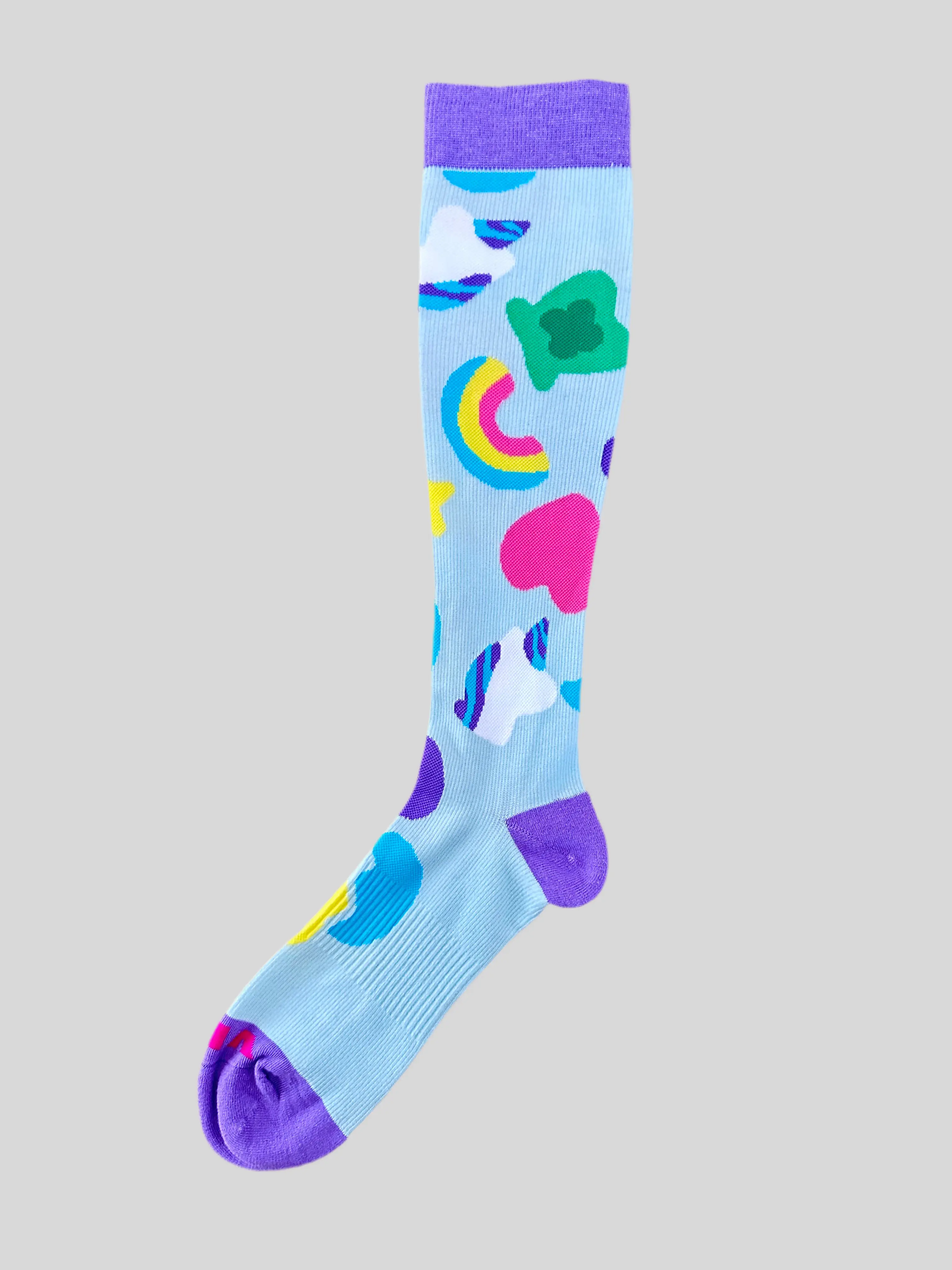 Sweet Rainbow Compression Socks - Soft Everyday Viscose for Women, Comfortable Fit, Ideal for Everyday Wear