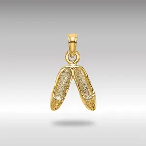 14K Gold Small Ballet Slippers Charm
