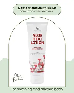 Aloe Heat Lotion with Aloe vera and Menthol for Massage & Muscle Relief, Sooth all type of Pain, Vegan