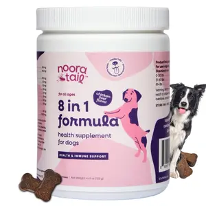[Exp August 2026]NooraTail 8-in-1 Multivitamin for Dogs – Hip & Joint Support, Immune Booster & Antioxidants – 50 Chews Canine Nutritional Supplement