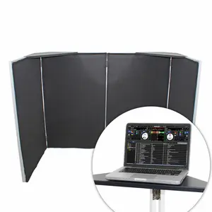 Pro X Black Aluminum Corner Shelves for DJ Facade - Multi-Fit | Set of 2