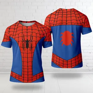 Spider Hero Graphic Tee, 3D Comic Costume Shirt, Halloween Party Streetwear #ComicStyle #HeroVibes #TrendingNow #CasualWear