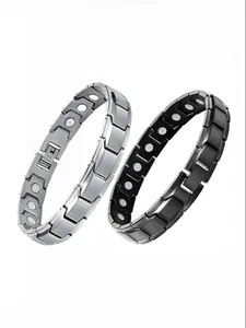 Men's Stainless Steel Chain Bracelet Stencil Series, Fashionable Men's Accessory, Durable Trendy Jewelry Gift for Him, Fashion Bracelets, Cuban Link Bracelet