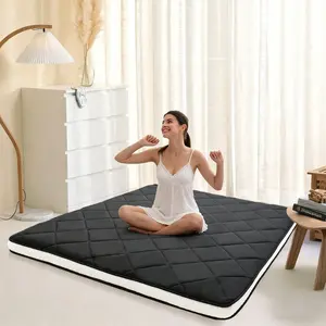 [Extra Storage Bag] Lilypelle Japanese Floor Mattress Futon Mattress, Foldable Mattress Topper Thicken Tatami Mat Roll Up Mattress, Folding Sleeping Pad Breathable Floor Lounger Guest Bed for Camping Couch, Twin Full Queen