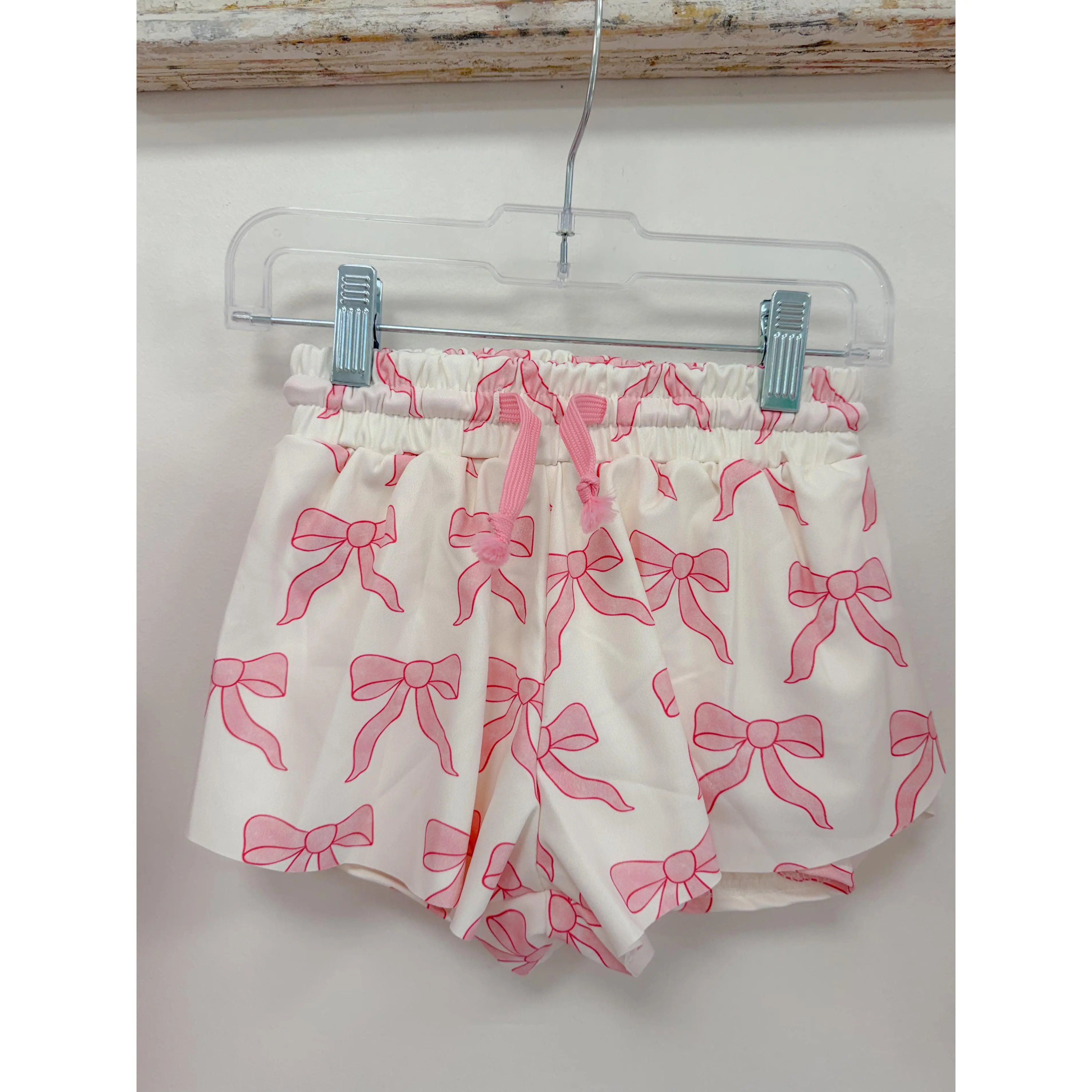Pink Bow Active Shorts