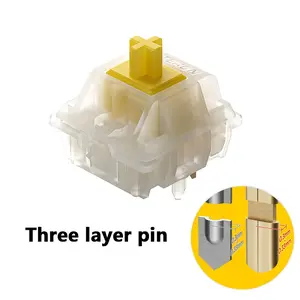 Jybmak Gateron G Milk Pro Mechanical Keyboard Switch Accessory, Pre-Lubricated 5-Pin, 35pcs, High-Quality Replacement Keys