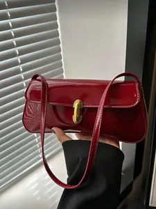 Fashion Simple Casual PU Underarm Bag, Perfect for Shopping, Wallet Use, Students, Young Women, Career Women, Office, University, Work, Travel