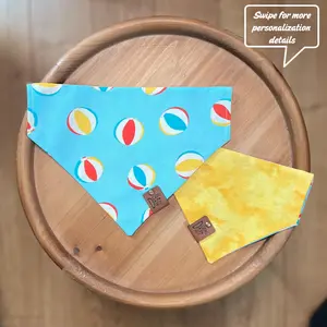 Beach Ball Summer / Reversible / Over-the-Collar / Pet Bandana