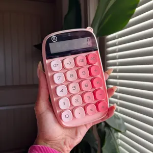 Mini bubblegum pink calculator Plastic Mini bubblegum pink calculator Plastic