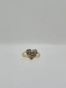 14k Gold Small Heart Nugget Ring
