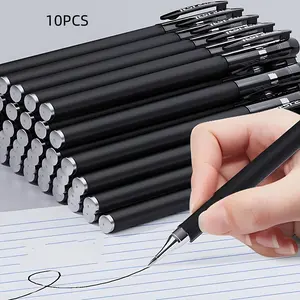 10pcs Office Use Business Signature Pen, Premium Ink, Smooth Writing, Office Exam Brush Pen, New Condition, Smooth Writing Pens