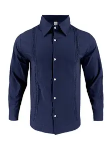 Men's Linen Casual Loose-Fit Long Sleeve Shirt, All-Season Plain Pattern Top, Ideal for Vacation and Commute, Comfortable, Stylish, Fashion