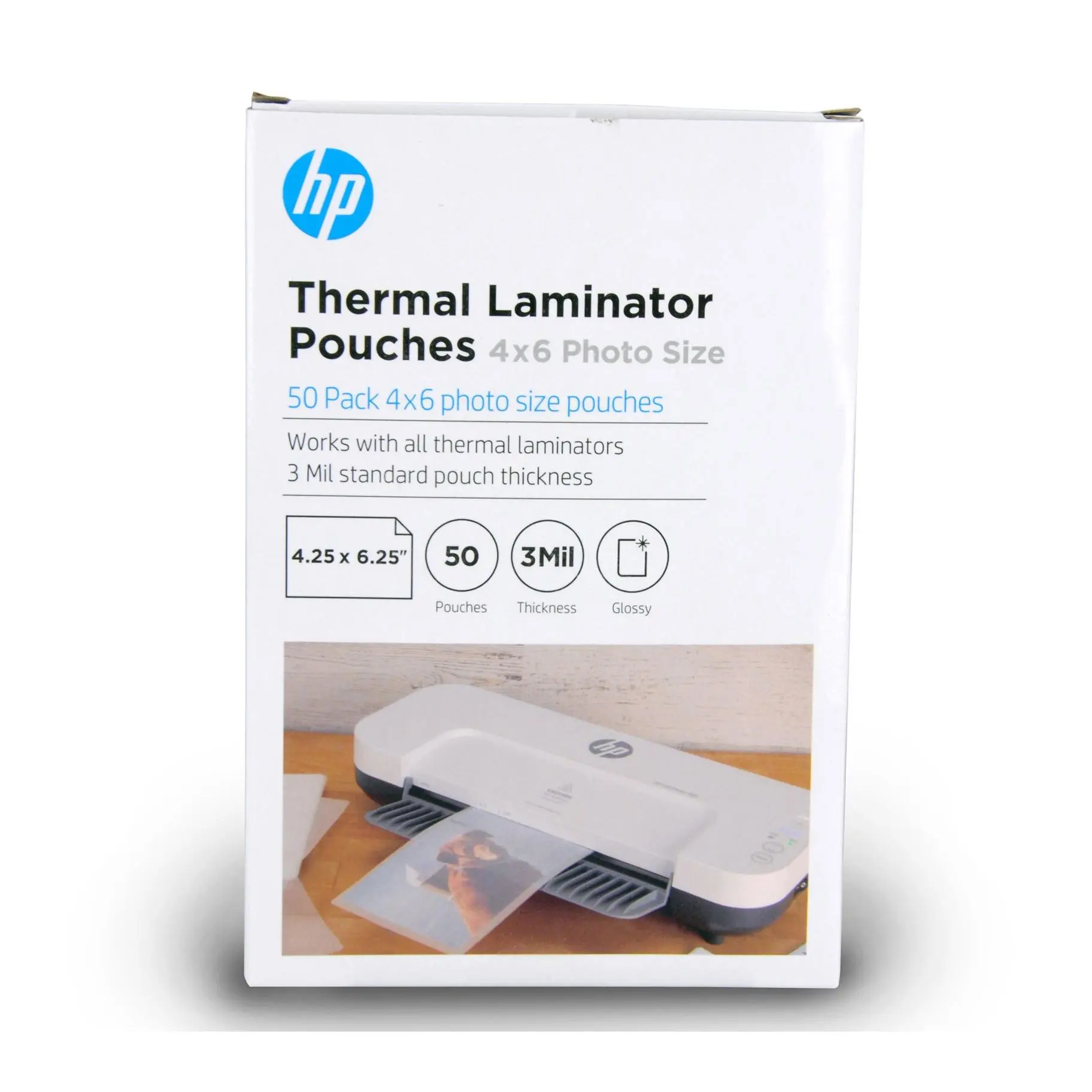 HP 4" x 6" Laminator Pouch 50 Pack