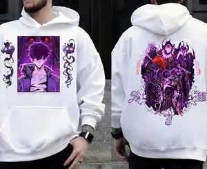 Leveling Anime Hoodie – Sung Jinwoo Dark Knight Graphic Sweatshirt – Solo Leveling Power Design