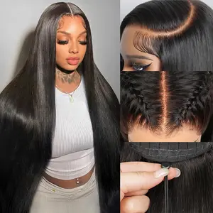 【30inch Only $119!】AIRDOT 13x6 Lace Glueless Wigs Human Hair Pre Plucked Pre Cut Upgraded Ear-to-Ear Straight Hair 13x6 HD Lace Front Wigs Human Hair Glueless Wear and Go Drawstring Straight Frontal Wig with Tapes 200% Density outdoorfun
