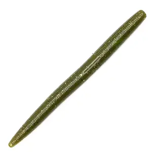 5” Senko worm green pumpkin magic stick bait