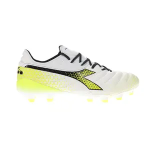 diadora Mens Brasil Elite Tech Gr Lpx Soccer Cleats  - White, Yellow
