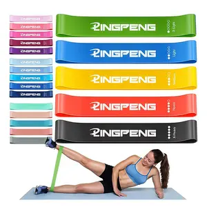 LINGPENG Resistance Loop Exercise Bands, 5 Counts/set Fitness Training Band Resistance Levels Heavy Exercise Bands Elastic Band Suitable for Arm Leg Stretching and Strength Training