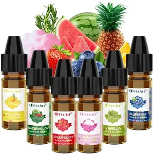Food Flavoring Oil - Concentrated Candy Flavors, 6 Lip Gloss Flavoring Oil, Cotton Candy Pineapple Flavor Oil for Baking, Cooking, Drinks, Water & Oil Soluble - 0.25 Fl Oz