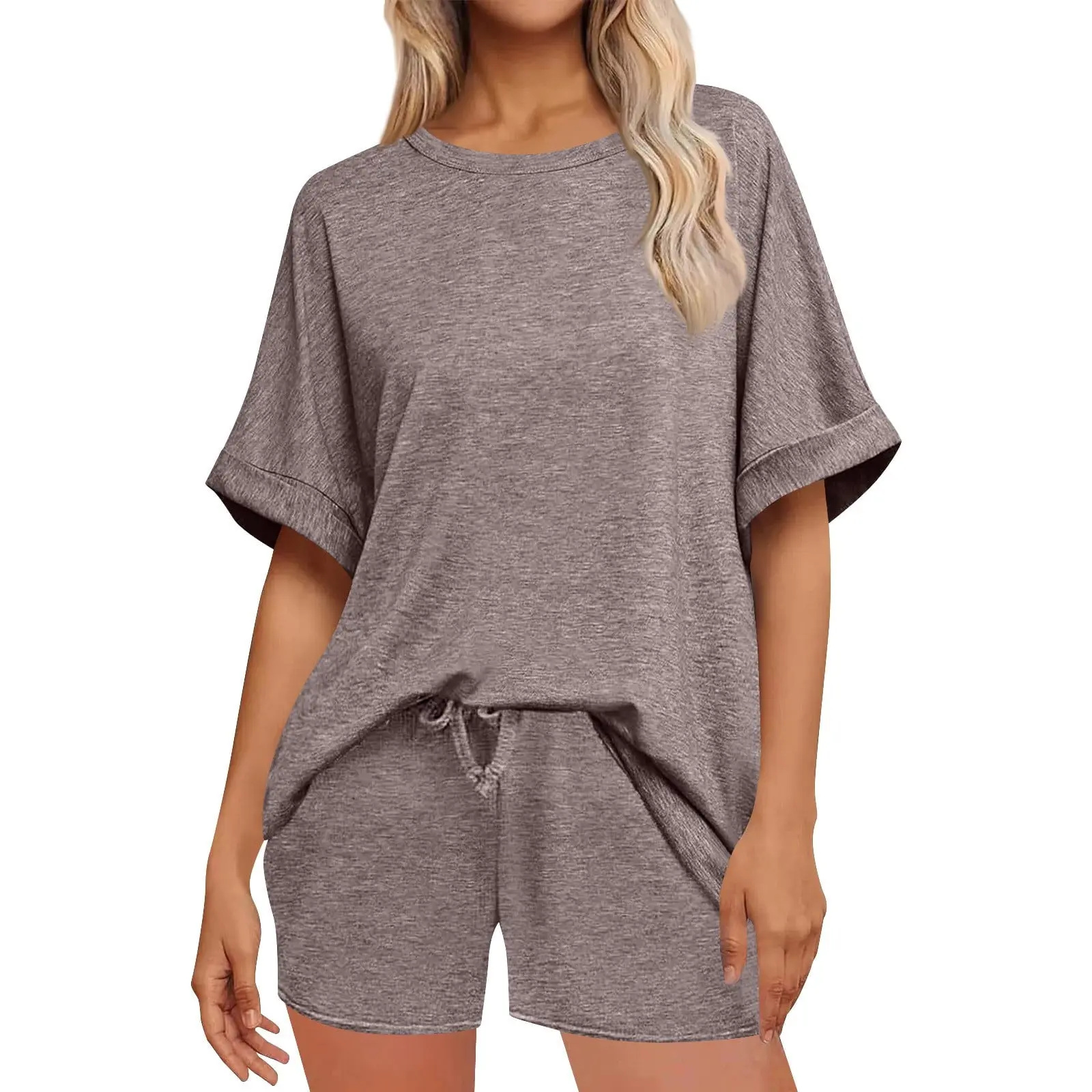 Heather Mauve Two-Piece Lounge Set
