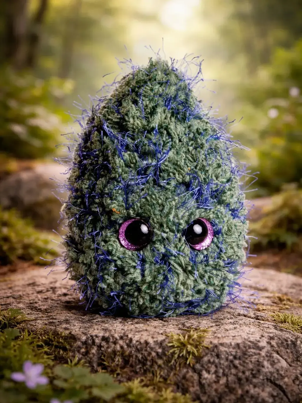 Crochet Weed Bud Plushie Cute Amigurumi Cannabis Nug Toy Funny Stoner Gift Idea Emotional Support Desk Pet Handmade 420 Room Decor