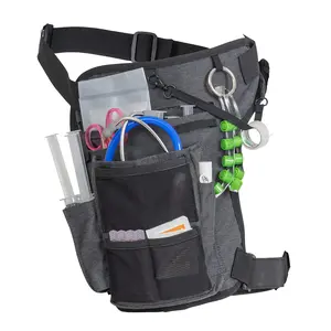 Nursingtools Nurse Fanny Pack w/Elastic Leg Band - Multi Compartment Waist Organizer Tool Bag for Students, Practitioners & Medical Professionals