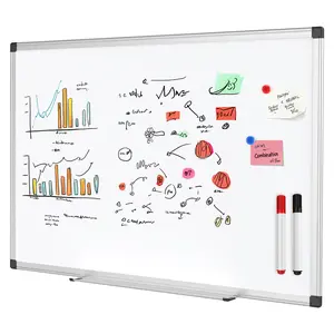 Magnetic Dry Erase Board – 11-Layer Durable Whiteboard with Silver Aluminum Frame, Includes Markers, Eraser, Magnets & Tray – Perfect for Office, Home & School