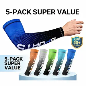 UV Protection Sleeve Set 5 Pairs Super Value UPF 50 Certified Breathable Cool High Elasticity Sun Protection