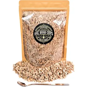 Oak Wood Chips for Cocktail Smoker/Whiskey/Bourbon/Old Fashioned Drinks - Kiln Dried Sawdust Shavings for Cocktail Smoking Guns, Smokers, Smoke Box, BBQ - 5oz Gift Bag with Spoon By G&J's Finest