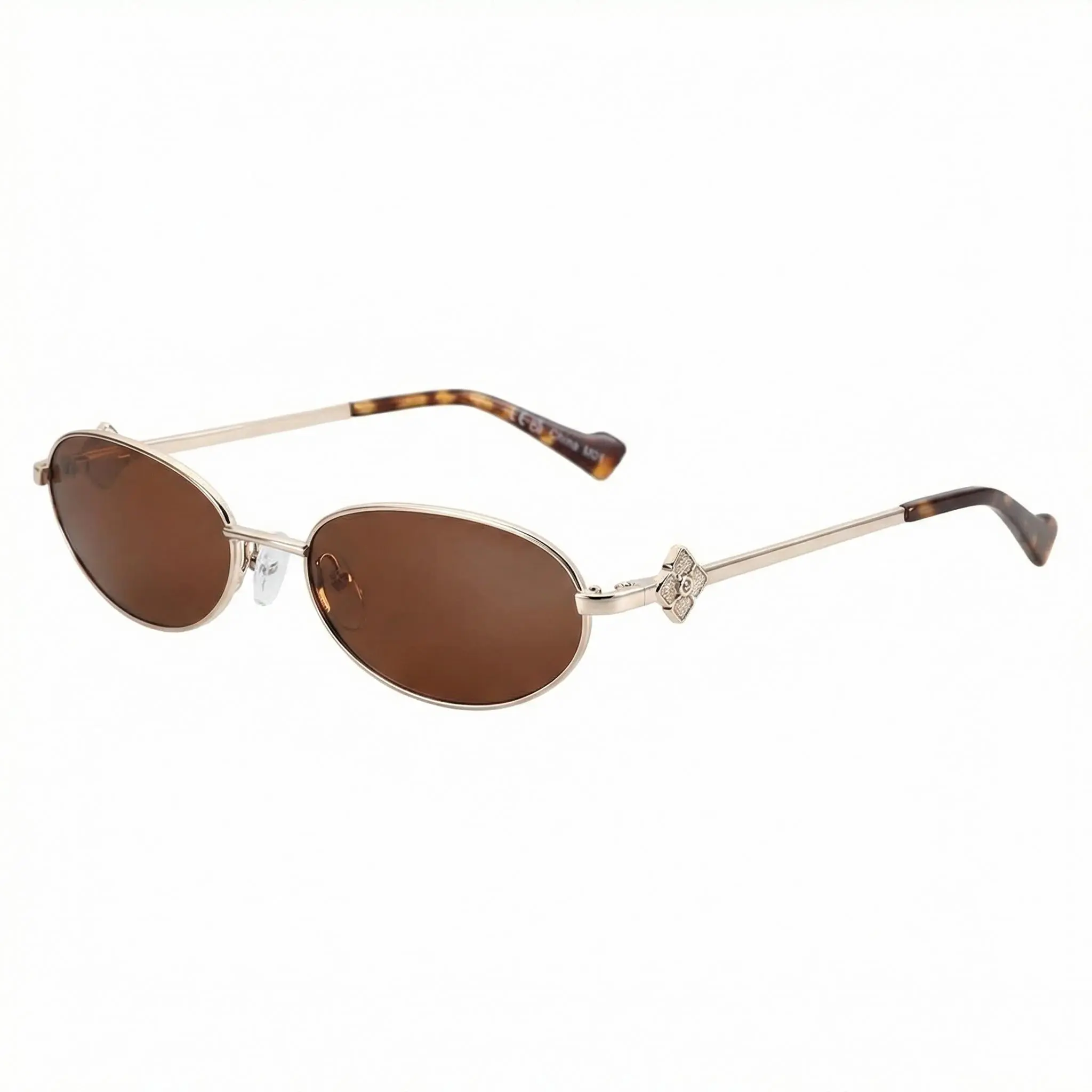 ZENOTTIC Y2K Oval Sunglasses, Trendy Metal Frame with HD Clear Lenses, Fashion Accessories & Gift Ideas for Summer Vibes