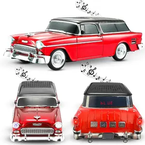 WSTER WS-1955 Retro Car Model Bluetooth Speaker with LED Display USB Interface FM Radio TF AUX TWS Birthday Gift TikTokShopBlackFriday Audio Rechargeable