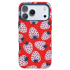 Casely iPhone 17 Pro Case | I'd Pick You | Red Strawberry | Bold Protective Design | Compatible with MagSafe