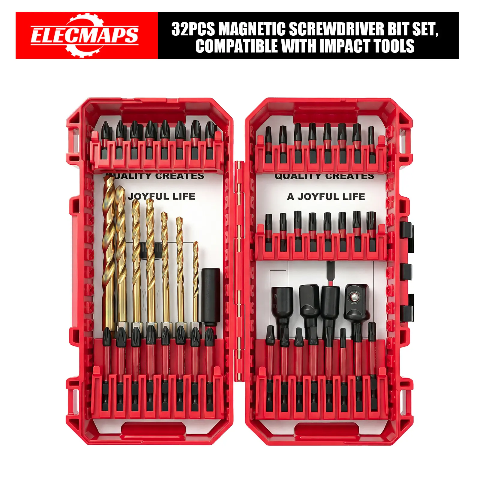 ELECMAPS Screwdriver Bit Set, Rapid Load,  32-Piece