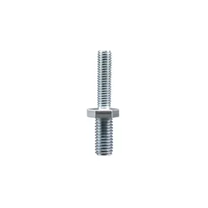 Zinc Plated Threaded Stem for 1/2 Inch Bolt Hole Casters - 3/8 Inch Diameter - 16 TPI x 1-1/2 Inch Length - Service Caster Brand