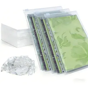 50 Packs 8.5 x 11 Inch Thickened Cardboard Fabric Organizer Boards with Plastic Sealed Dust Bag, Visible Wrinkle-Free Cloth Organizer for Fabric Storage and Crafters
