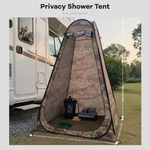 Waterproof Outdoor Shower Tent Quick-Setup Privacy Tent for Camping Portable Changing & Shower Room Weatherproof Fabric Compact Foldable Design Available in Black and Camouflage 1pc beach picnic fishing potty