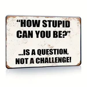 Rustic Vintage Metal Sign - Witty Humor for Home Decor - Quirky Fun Sentence Wall Art - Adds Charm & Visual Interest to Your Space