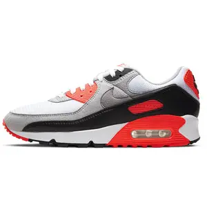 Nike Air Max 90 'Infrared' 2020 Men's Running Shoes - Lightweight Breathable Design with Visible Air Max 90 Cushioning Black/Infrared