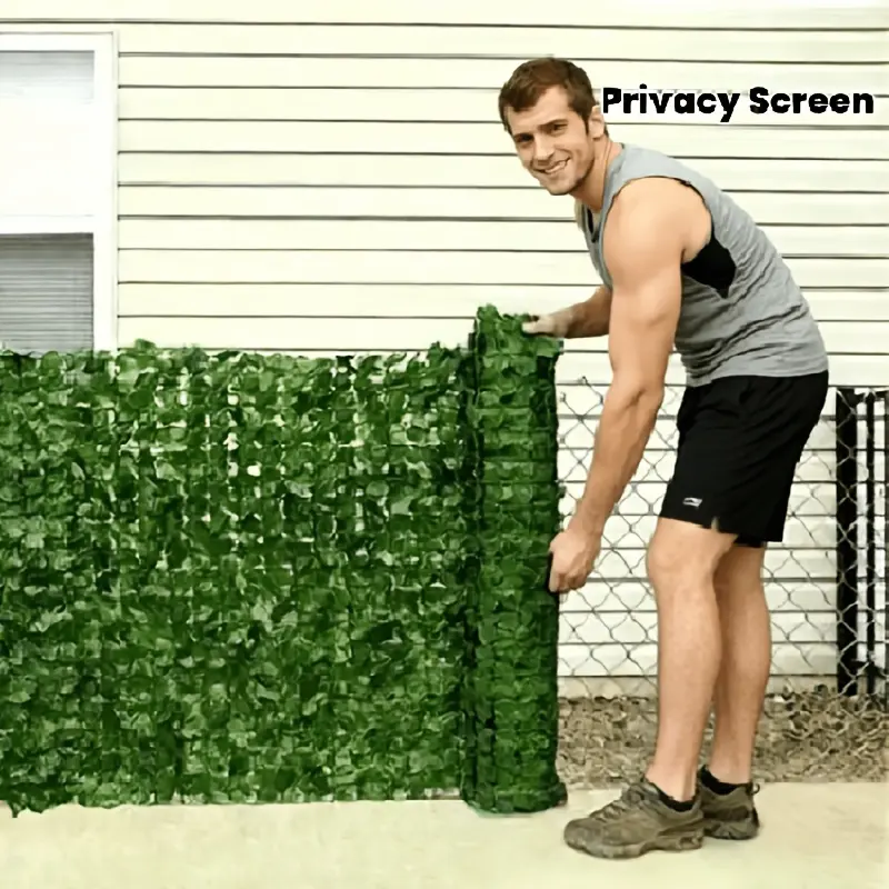 119" X 40" Realistic Artificial Ivy Privacy Screen, Weather-Resistant Faux Greenery for Garden Patio Privacy & Beauty