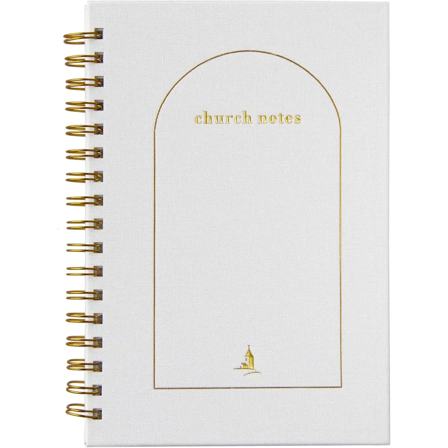 Church Notes Journal - Sermon Notes Christian Notebook -  Study Journal  Linen Hardcover Guilded Notebook for Note Taking,  Growth -  Study Supplies  for Women and Men